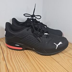 Puma Viz Runner Men's Black and Red Running Shoes Size 9